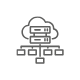 Scalable cloud infrastructure icon
